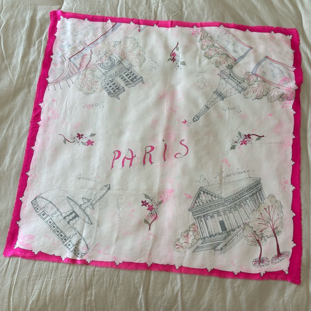 100% silk scarf. Used, fair condition.